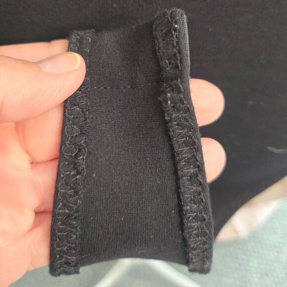 Shinestar Black Deep V-Neck Spaghetti Strap Bodysuit Size M - Picture 7 of 11